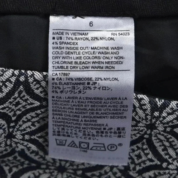 Banana Republic Sloan Pants Pattern Gray Mid Rise Ankle Size 6 - Picture 9 of 13